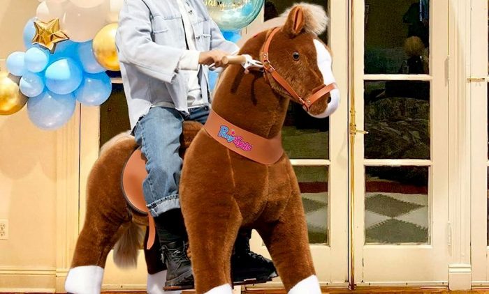 Un enfant sur un Ponycycle